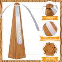 4 x Yoiemivy Portable Fly Fans for Tables to Keep Your Food/Meal Clean for Outdoor, Indoor, Picnic, Dinner and Classroom, Wood Grain, 4 Pack