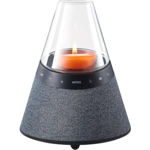 BLUEMAN Bluetooth Speakers Wireless for Home, Candle Holders,White Noise Sounds, TWS Pairing, Real Clear Glass Cover, Decorative Speakers,Designer Artistic Speaker, Grey Green