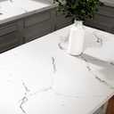 Stickyart White Marble Countertop Contact Paper White Marble Wallpaper Stick and Peel 15.7''x354'' Self Adhesive Marble Contact Paper Vinyl Countertops Waterproof Removable for Kitchen Cabinets Drawers