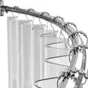 AmazerBath 20-84 Inches Arched Curved Shower Curtain Rod, Heavy Duty Shower Rod Rust Proof Bathroom Curtain Rod, Adjustable Telescoping Design Easy Segmented Installation, Need to Drill, Chrome