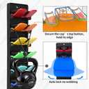 2-Pack Hat Rack for Wall, No-Drill Adhesive Baseball Cap Organizer with 20 Spring-Loaded Clips, Damage-Free Hat Holder for Closet Door Entryway, Screw Option Included, Space-Saving Hat Display Stand