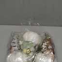 3 Pcs 9 Inch Fall Artificial Pumpkins Fake Pumpkin Centerpiece Decor Cozy Maple Leaves Styles Farmhouse Neutral Fall Decor Autumn Rustic Thanksgiving Fall Decoration for Home Indoor Outdoor