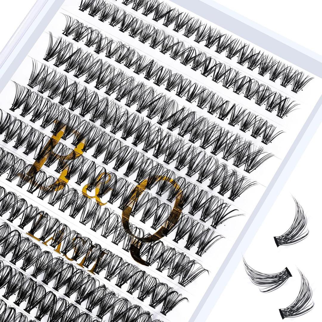 2 x B&Q Individual Lashes 280 Clusters False Eyelash 30D 40D 50D Lash Clusters Extensions DIY Eyelash Extensions at Home (30D-0.07C,10-18MIX)