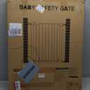 Baby Gate with Door, 26-40" Auto Close Dog Gate Indoor for Stairs Doorways, Easy Install Pressure Mounted Pet Gate, Easy Walk Through Child Safety Gate for the House, Black
