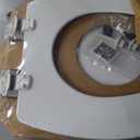 Bemis 1500EC Durable Wooden Toilet Seat, Easy Clean Hinges, Made in USA, Elongated, White