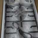 Gas Cooktop 2 Burners Built-in Gas Stove Top,LPG/NG Dual Fuel Continuous Grates,Auto Ignition,Thermocouple Protection,Stainless Steel,Heavy Duty Cast Iron 120V (12 inch)