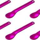 TalkTools Smooth Magenta Spoons | Silicone Self-Feeding Utensils Set for Kid and Toddler | Encourages Lip Closure | Oral Awareness | Normalize Food Texture Acceptance (Smooth, 6 Pack)