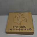 Wooden Toddler Step Stool for Kids, Two Step Stool with Non-Slip Pads & Handles, Potty Training Stool for Bathroom Sink, Toilet, Kitchen, Bedroom (Natural)