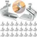 1/4" x 20 Beam Clamp for Threaded Wire Ring, Zinc Plated Steel Beam Clamp with Harden Point Screws for 1/2 inch Flanges 25 Pack