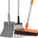 Chicken Poop Scooper Shovel Rake Scrub Brush for Chicken Coop Supplies Accessories for Cleaning