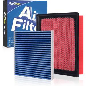 Cabin & Engine Air Filter for Silverado 1500/Sierra 1500 (2014-2018), Silverado 2500 HD/Sierra 2500HD 6.0L (2015-2019), Suburban/Tahoe/Yukon (2015-2020) Replace#CF11809 CA8755A (Not for 6.6L)
