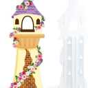 Tellingyou Purple Princess Party Decoration Kit, 67 x24 Large Purple Princess Cardboard Cutout Standup Decor Set for Wonderland Birthday Party Decor Photo Booths Backdrop Indoor Outdoor