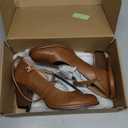 VenusCelia Women's X Strap Pump Heeled Shoe (6.5, Tan)