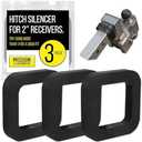 Mission Automotive 3 Pack Silencer Pads for 2 Inch Ball Mounts - Reduces Rattle and Noise Between Receivers and Tow - Fits Any Trailer Hitch Receiver - Trailer Hitch Stabilizer Silencer Pad