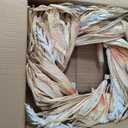 FLOROAD 24 Inch Fall Wreath for Front Door, Corn Husk Wheat Autumn Wreath
