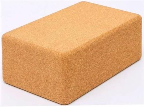 French Fitness 4"" Yoga Cork Block  100% Natural Cork, Non-Slip Surface, Lightweight, Rounded Edges for Comfort, Durable & Easy to Clean, Perfect for Yoga and Pilates Practice