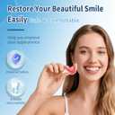 DIY Denture Temporary Veneers Kit for Women and Men, Upper and Lower Tooth Replacement Kit, Nature and Comfortable (1 Count (Pack of 1)