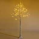 5ft Pre-lit White Twig Birch Tree for Christmas Holiday w/ LED Lights