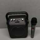 Karaoke Machine, Portable Bluetooth Speaker with 2 Wireless Microphones for Adults & Kids with Lights, Karaoke Microphone with PA System Supports USB/TF/FM/AUX for Home Party Home System Packages (Black)