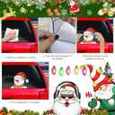 5 x Christmas Peeking Sticker for Car, Reindeer Peeking Car Decals and Stickers Waterproof Vinyl Decal Xmas Decoration Window Bumper Home Wall Truck (Carrot Snowman)