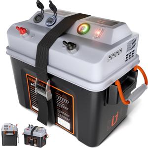 SUNAPEX Smart Battery Box 12V/24V Power Center - Multi Ports & Circuit Breaker for Trolling Motor, Marine,RV & Solar Panel (Pro,Battery Not Included)
