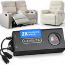 Lavolta Battery Pack for Reclining Furniture - 5200 mAh Rechargeable Recliner Battery Pack - Universal 2-Pin Power Supply for Electric Recliners, Recliner Chair, Couch, Sofa