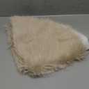 AOGU 24 Inch Faux Fur Christmas Tree Skirt Beige Plush Skirt for Merry Christmas Party Christmas Tree Decoration