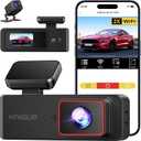 Wireless Dash Cam Front and Rear 2K, WiFi APP Dash Camera for Cars with 1.5'' Screen, Mini Dashcam Front and Back Support G-Sensor/Time Lapse 2 Kinds Parking Monitor