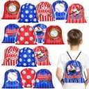 Woanger 24 Pcs Drawstring Softball Baseball Soccer Party Favor Bags Goodie Candy Treat Gift Snack Bags for Team Sport Ball Theme Birthday Party Supplies (Baseball)