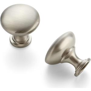 Ravinte 3 Pack Brushed Nickel Round Zinc Cabinet Knobs for Kitchen Bathroom Closet Dresser Cabinets