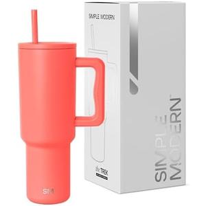 Simple Modern 40 oz Trek Tumbler with Handle and Straw Lid | Cup Holder Friendly Insulated Stainless Steel Travel Mug | Honolulu