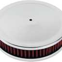 9" x 2" Round Muscle Top Air Cleaner with Red Washable Element For Chevy Ford Mopar