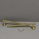 Brushed Gold Towel Bar, 24 Inch Towel Racks for Bathroom Wall Mounted, SUS304 Stainless Steel Bathroom Towel Holder, Total Length 26.4 Inch Towel Bars