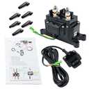 12V 250A Winch Solenoid Relay Contactor & Winch Rocker Thumb Switch Combo with Handlebar Control Kit Compatible with ATV UTV 3000lbs-5000lbs Polaris 800 1000