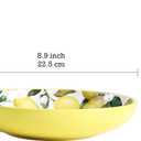 Bico Lemon Dreams Pasta Bowls, 35oz Salad Bowl Set of 4, Large Ceramic Serving Dinner Bowls for Soup and Cereal, Microwave and Dishwasher Safe, Gift for Housewarming and Thanksgiving