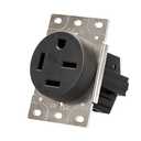 PLUGTUL NEMA 15-60R Flush Mounting Receptacle, 60Amp Receptacle Outlet, Straight Blade, Industrial Grade, 60 Amp, 250 Volt, ETL Listed