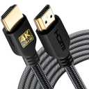 PowerBear 4K HDMI Cable 20 ft | High Speed Hdmi Cables, Braided Nylon & Gold Connectors, 4K @ 60Hz, Ultra HD, 2K, 1080P, ARC & CL3 Rated | for Laptop, Monitor, PS5, PS4, Xbox One, Fire TV, & More