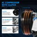 22301C Air Conditioner AC Compressor with Clutch Fits for 2013-2021 Encore, 2020-2021 Encore GX, 2013-2020 Sonic, 2013-2021 Trax 1.2L 1.3L 1.4L, Replace OE 98495 42783843