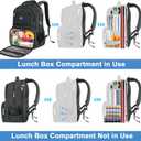 MATEIN Lunch Backpack for Men Work, Sturdy 17 Inch Laptop Backpack with Lunch Compartment, Water Resistant Work Bag with Padded Straps, Anti Theft Computer Back Pack for Office Commute College