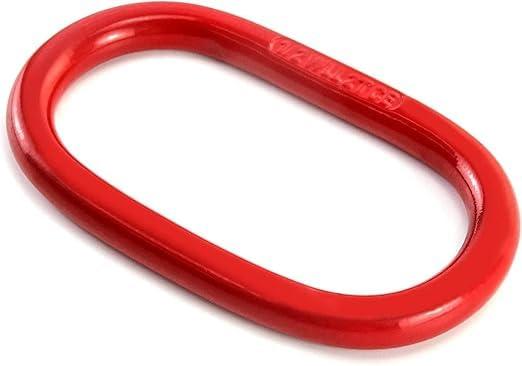 EGV Oblong Master Link 1/2" 4400 lbs Grade 80 Steel Heavy Duty Lifting Ring | Forged Grade 80 Alloy Steel with Red Powder-coated Finish. Ideal for Lifting, Rigging, Recovery and Chain Assemblies