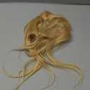 MY-LADY Human Hair Toppers for Women Real Human Hair with Bangs Thin 7 * 13CM Silk Base with Lace Clip in Remy Hairpieces 150% Density 12 Inch Natural Blonde