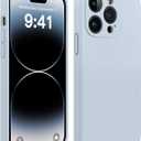 AOTESIER for iPhone 14 Pro Max Case, Upgraded Silicone | Full Camera Protection | Wear-Resistant | Anti-Drop Protection with Anti-Scratch Lining Phone Case for iPhone 14 Pro Max, Baby Blue