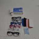 6 Pack Oprah Style Reading Glasses for Women Blue Light Blocking Computer Square Readers with Spring Hinge (Mix Color, 2.75, x)