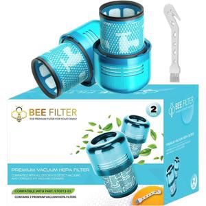 Dyson V15 Filter, 2-Pack Premium True HEPA Replacement Filters Compatible with Dyson V15 Detect, V15 Detect Absolute, V15 Submarine, V15 Detect Filter, V11 Animal Filter, V11 Filter, Part no 970013-02