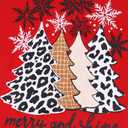 Tobrief Christmas Shirts for Women 3/4 Sleeve Graphic Tee Crew Neck Funny T Shirt Fall Holiday Tops (Small)