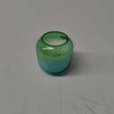 HD 6oz Iridescent Short Rounded Glass Candle Green