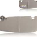ZONFANT Grey Left Driver Side Sun Visor Without Sunroof Compatible with Dodge Vehicle 2002 2003 2004 2005 2006 2007 2008 2009 Ram 1500 2500 3500, Replace#1CT11TL2AA