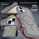 Cute Wave Design Case for iPhone 17, MagSafe Compatible, 16FT Military Protection, Translucent Matte TPU Shockproof Cover,Gray