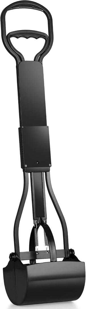 Mr. Peanut's 32" Tall Profile Pooper Scooper, Heavy Duty ABS Frame & Bin, Durable Double Spring Clamp, Lightweight Design, Simple One Step Assembly