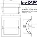 Matte Black Recessed Toilet Paper Holder for Large Rolls, Pivoting Black Toilet Paper Holder Wall Mount Stainless Steel, in Wall Toilet Paper Holders Black, Bathroom Toilet Paper Wall Holder